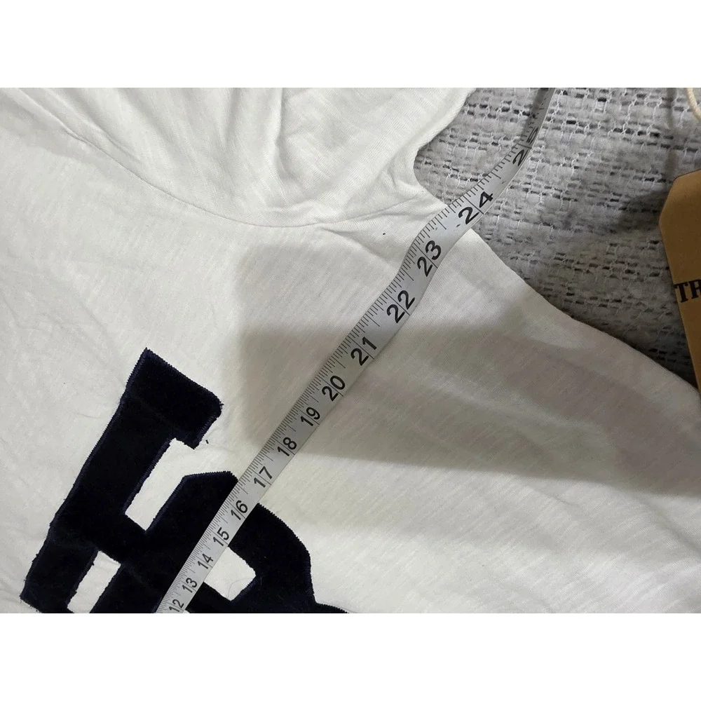 True Religion Mens XXL White Chenille TR Logo Patch Slub Cotton T-Shirt New